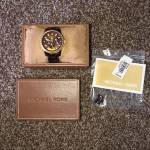 Michael Kors tortoise shell watch